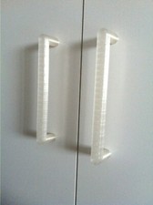 4X Möbelgriffe + 8X Schrauben, Schrankgriff IKEA Dombas kompatibel TRANSLUZENT