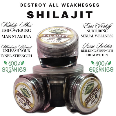 Shilajit Pur 100% Himalayen - Résine Puissante Pour Endurance & Force, Lot De 3 X 20g - The Forresto