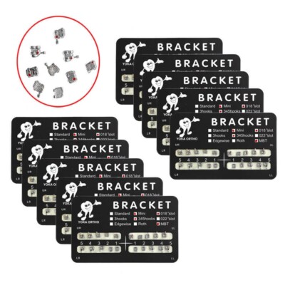 1 Kit Dental Orthodontic Mental Bracket Brace Standard MBT 022 345hook 20pcs/set