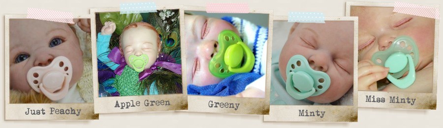 NEW COLOR Honeybug MAGNETIC PACIFIER reborn baby doll Sweetheart pastel PINK