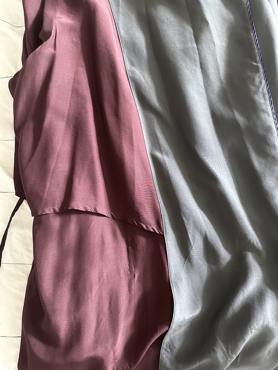 Prada 100% Silk burgundy Robe With Purple Accent | eBay