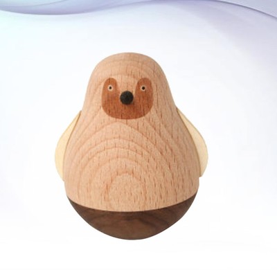 Pinguin Figuren Sammeln Roly-poly Puppe Holz Geschnitzte Tiere Figuren