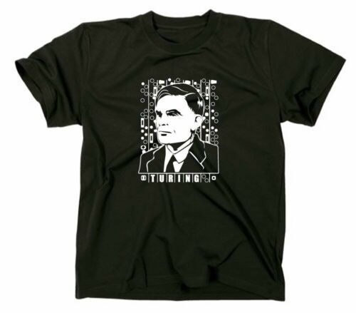 Alan Turing T-Shirt Enigma Macchina Code Geek Informatik Computer Nerd - Foto 1 di 10