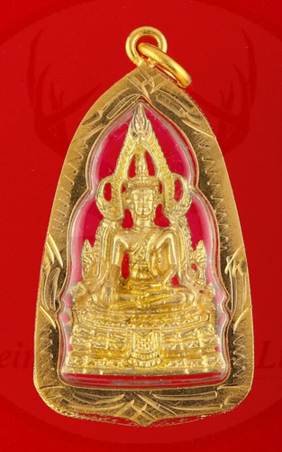 Amulette Thaïlandaise Phra Pidta – Pendentif Talisman En Or Micron, Bouddha Puissant