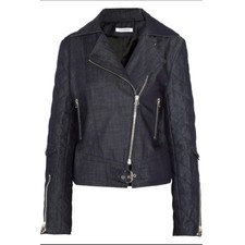 J. W. Anderson Quilted Denim Biker Jacket Moto Asymmetrical Zip Small