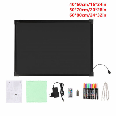 3 Größe LED Schreibtafel Leuchttafel DIY Neonlicht Werbetafel Writing Board DE