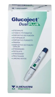 Glucoject Dual Plus Stechhilfe GlucoMen  komfortable Blutentnahme