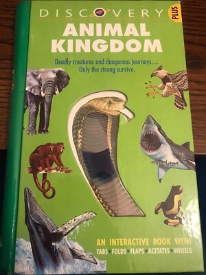Discovery Plus Animal Kingdom Interactive Book Tabs Folds Flaps Acetates Wheels