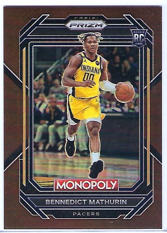2022-23 PANINI PRIZM MONOPOLY BENNEDICT MATHURIN #36 RC - BROWN PRIZM - 052/249
