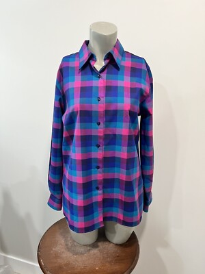 Women's Foxcroft Multi Plaid LS ButtonDown No