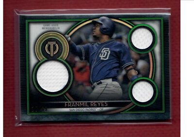2020 Topps Tribute Franmil Reyes Green Triple Relic Serial #'d 17/99! PADRES!