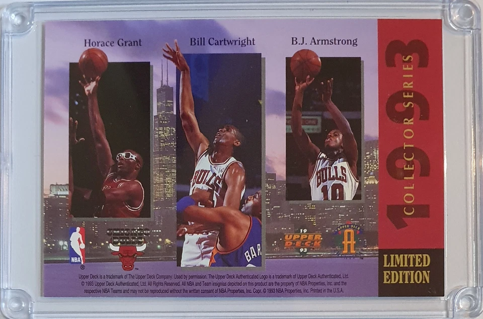 1993 Upper Deck Майкл Джордан /7500 Chicago Bulls Трехкратные Чемпионы - Редкие - Изображение 2 из 2