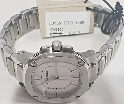 $1295 MSRP~ Burberry Silver Women's The Britain Bby1703 Watch