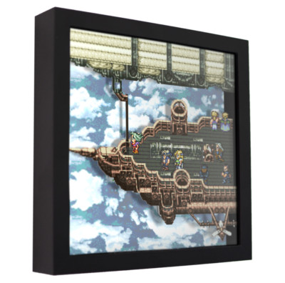 Final Fantasy VI (Falcon) - 3D Shadow Box Frame (9'' x 9'') Gaming Art