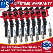 8 Pack Ignition Coils & Iridium Spark Plugs For Mercury Grand Marquis 4.6L DG508