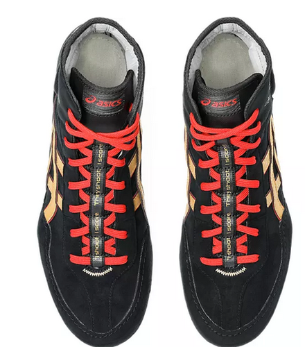 Asics Dan Gable Evo 3 Wrestling Shoes - BLACK/PURE GOLD - Picture 5 of 7