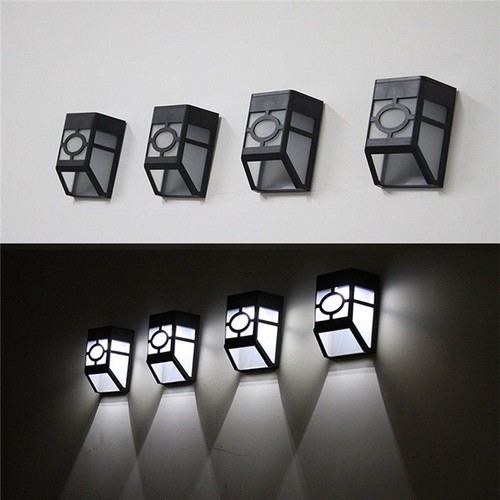 Outdoor Garden Solar Powered Wall Mount LED Light Landscape Fence Yard Lamp USA - Picture 4 of 14