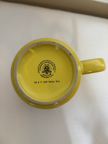 Tazza caffè Warner Bros Studio Tweety Bird I Tawt I Taw a Puddy Tat 2000 gialla - Foto 4 di 4