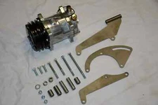 Small Block Chevy 508 V Belt A/C Air Conditioning Compressor & Bracket SBC LWP