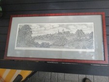 M. Gladbach um 1850, original Radierung Münster u. Abteiberg Hans Vogel