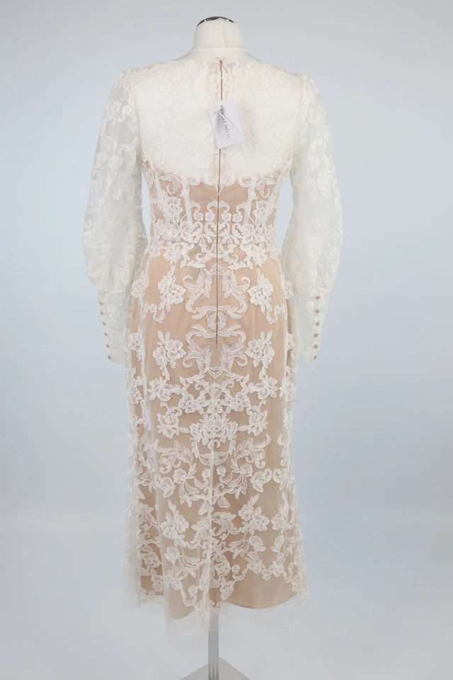 Marchesa Notte Damen Kleid Gr. 38 (6) Beige NEU Bleistiftkleid Etuikleid Dress - Bild 2 von 4