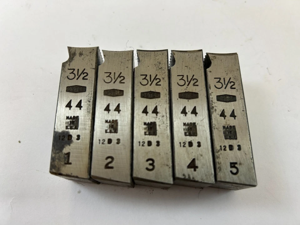 3-1/2" BSP Pipe - Oster 44 Dies - Set of 5 - British Made - Threading Diehead - Image 2 of 4
