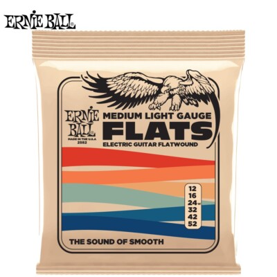 Ernie Ball 2582 Flatwound Stainless Steel Electric Guitar Strings 12-52