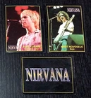 KURT COBAIN KRIST NOVOSELIC NIRVANA LOT 3 ROCK CARDS ARGENTINA 1994 NEVER GLUED!