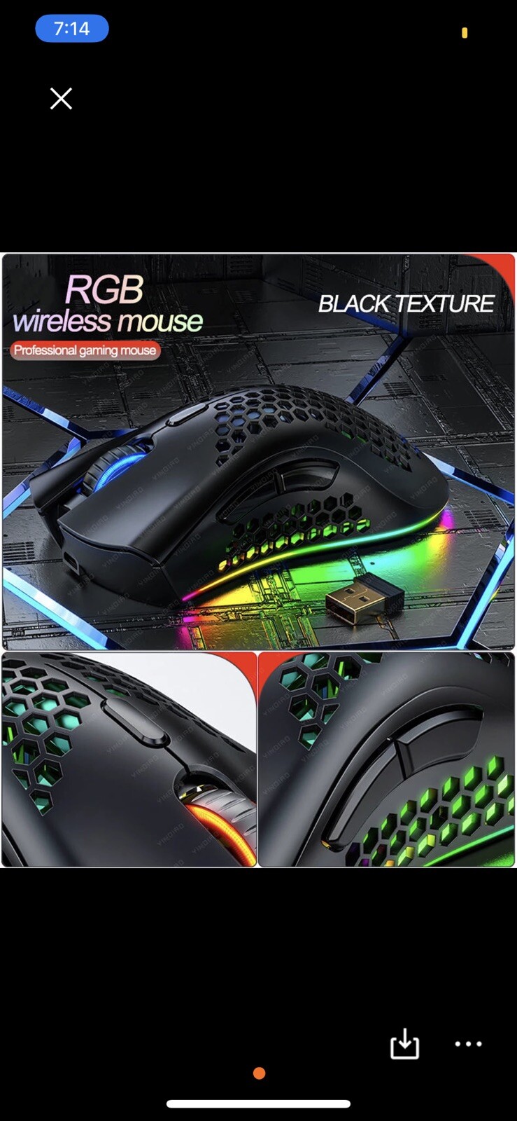 Hollow Out Wireless Gaming Mouse for Precision and Style-image