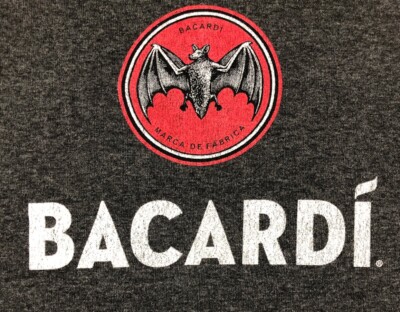 BACARDI RUM GREY T-SHIRT L