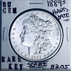 1889 S BU GEM MORGAN SILVER DOLLAR UNC MS+++ U.S. MINT RARE KEY COIN 8205