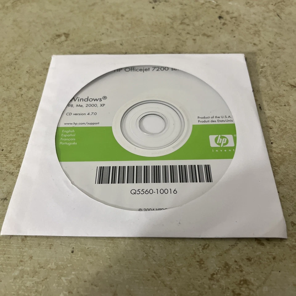HP Officejet 7200 Series Windows 7.2 CD ROM - Image 3 of 3