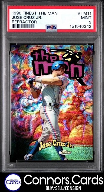 Jose Cruz Jr. PSA 9 1998 Topps Finest #TM11 The Man Refractor /75 Bluejays