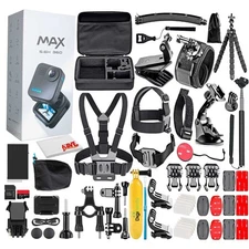 GoPro MAX 360 (2025) Waterproof Action Camera --With 50 Piece Accessory Kit
