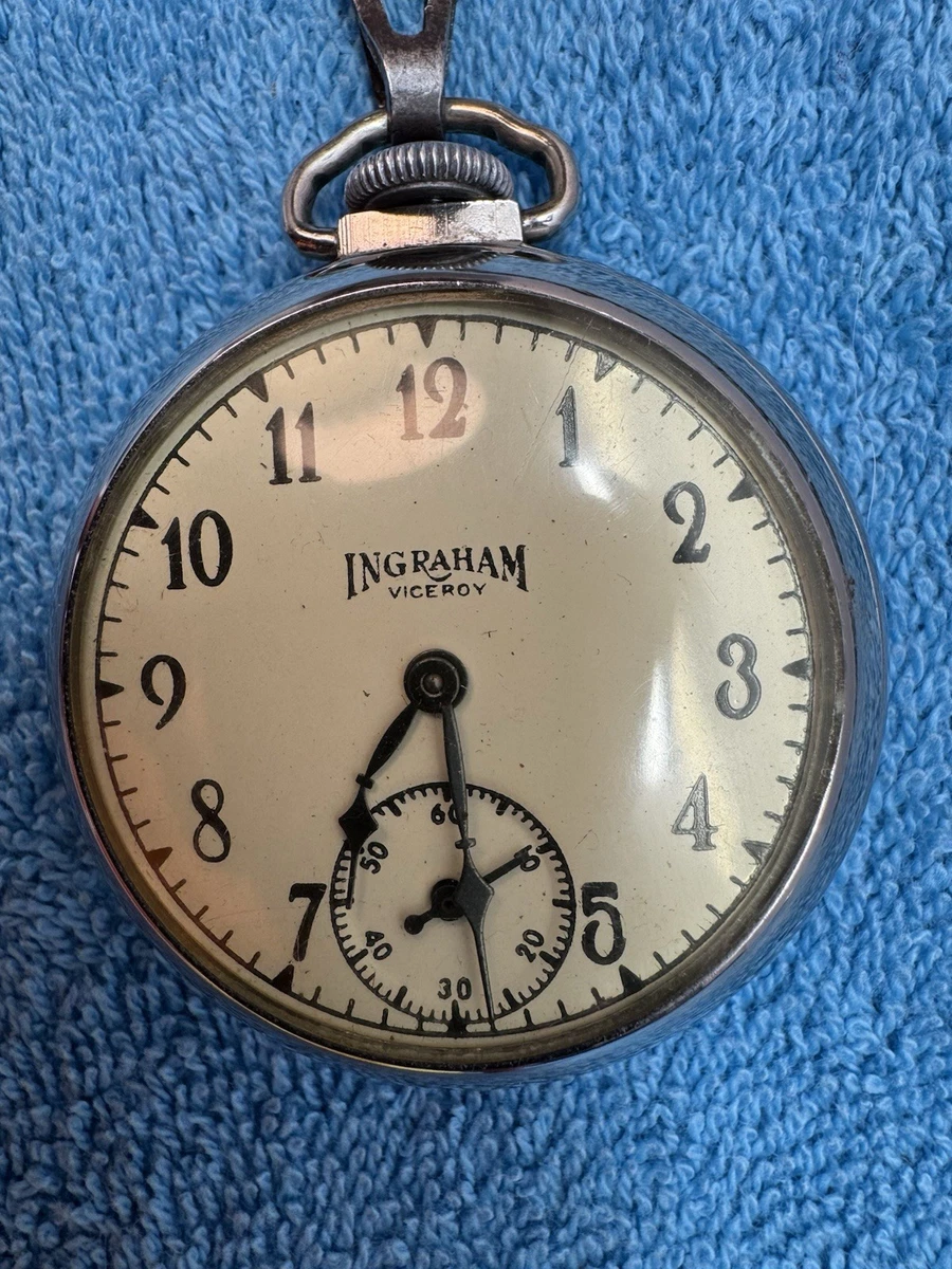 Ingraham Lever Pocket Watch Pocket Watches with Vintage for sale