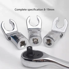 Flare Nut Wrench Car Service Set Rotation Jaw for Brake Line, Repair Hand Tool