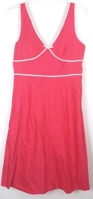 Rockabilly Halter Dress 14P Hot Pink Pin-Up Bombshell Babydoll Smocked Coquette 