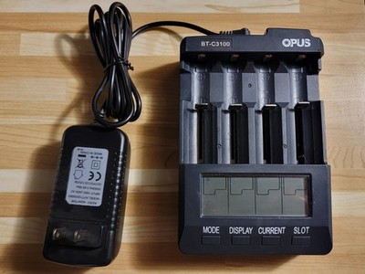 OPUS BT-C3100 V2.2 Intelligent 4-Slot LCD Li-ion NiMH Universal Battery Charger