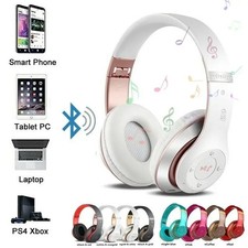 Wireless Headphones Bluetooth Noise Cancelling Stereo Earphones Over Ear Headset