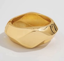 18ct Gold Plated Wide Bracelet For Women
