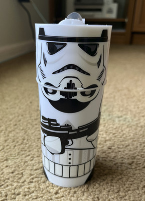 Storm Tooper Travel Tumbler Cup w/ straw Star Wars Stor Character  - excellent