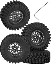 RC 1.3 Beadlock Wheels and Tires for 1/18 TRX4M 1/24 SCX24 FCX24 RC Crawler