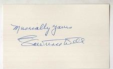 Lawrence Welk Signed 3x5 Index Card