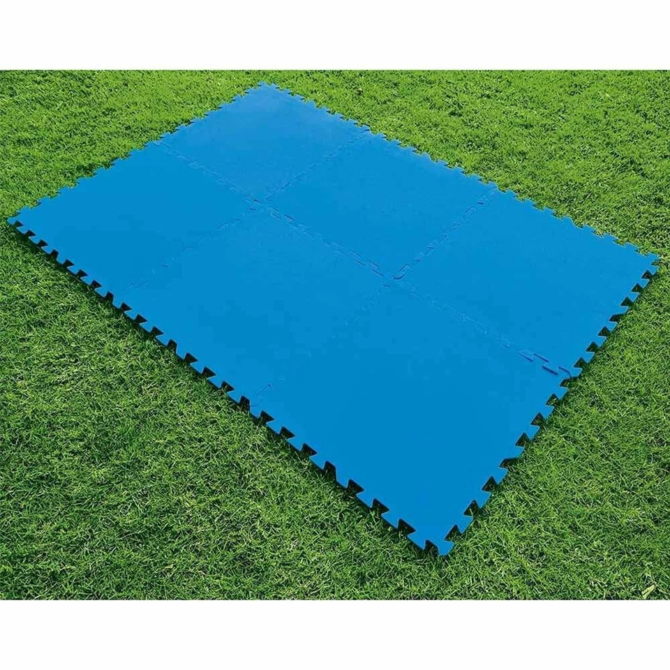 Tappeto Base PIscina Fuoriterra Tappetino Piastrelle Puzzle 8pz 50x50 cm 1,9mq - Immagine 3 di 4