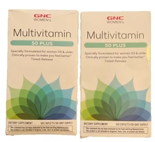 GNC Women's Multivitamin 50 Plus, 60 Caplets Each , 2 Pack