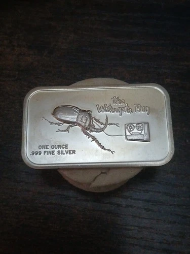 The Vintage Watergate Bug 1 Oz. .999 Silver Art Bar Catalog#-12