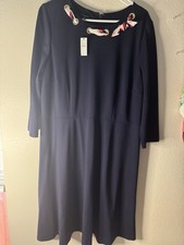 talbots dress 16 Navy Blue New With Tag