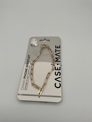 Case-Mate Detachable Phone Lanyard Strap with Gold Metal Chain - Gold