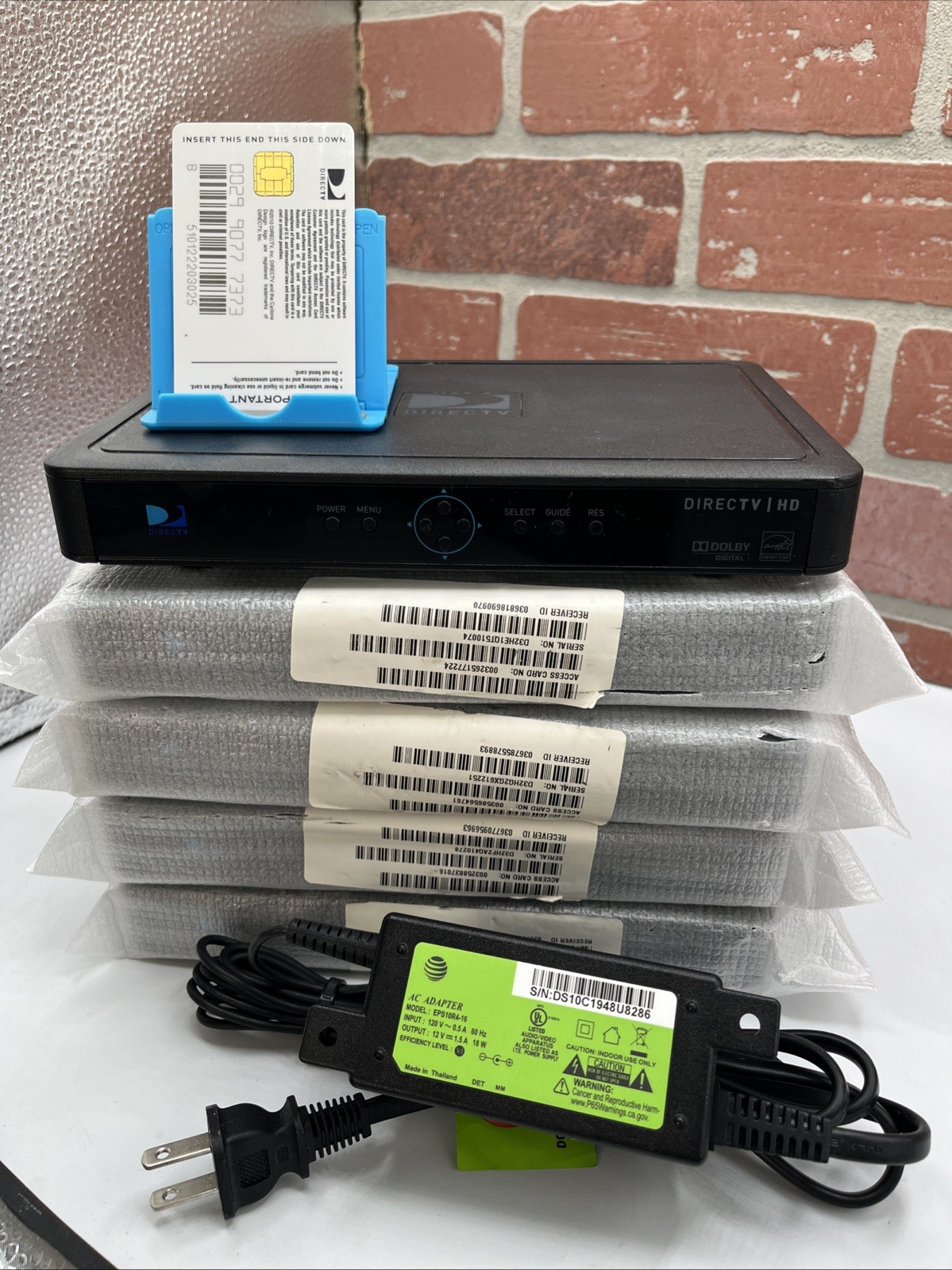 Direct TV HD Digital Satellite Receiver, Model # H25-500 BRAND NEW PWR Cbl +CARD