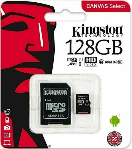 Kingston Select 128GB Micro SD Card SDHC SDXC Memory Card Class 10 with Adapter